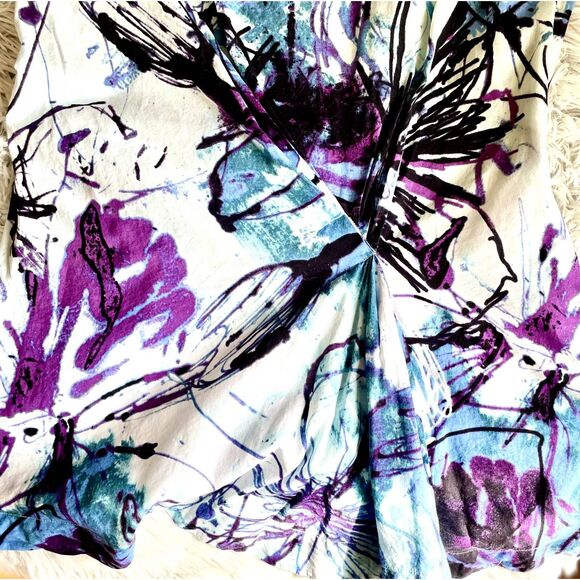 Simply Vera by Vera Wang Women's Sleeveless Blue Tie Dye Tunic Top Size M. - Picture 4 of 6